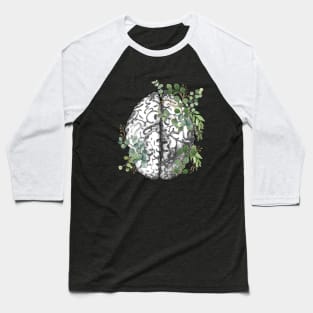 Brain human anatomy,Floral, eucalyptus leaves, mental, watercolor Baseball T-Shirt